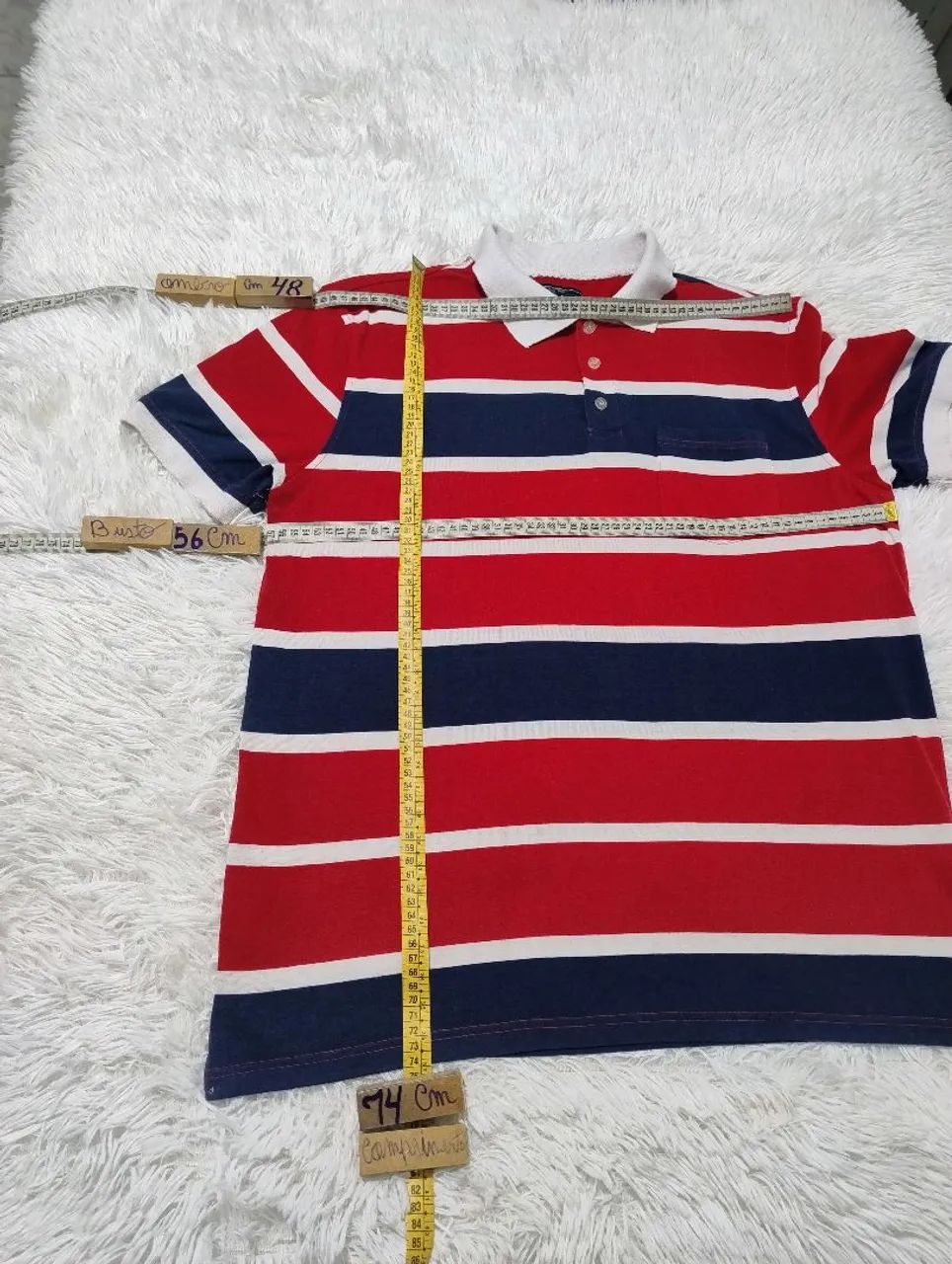 Camisa Masculina Casual Polo Caedu GG  - Foto 6