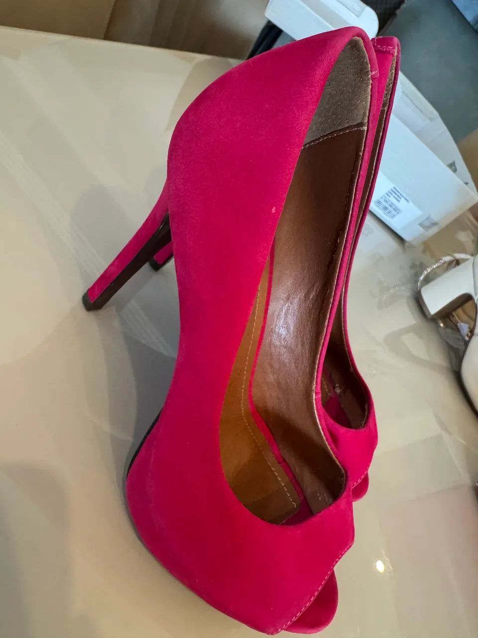 Sapato Myshoe peep toe pink  - Foto 5