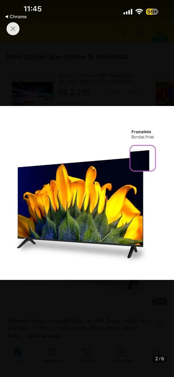 Televisão 50 polegadas 