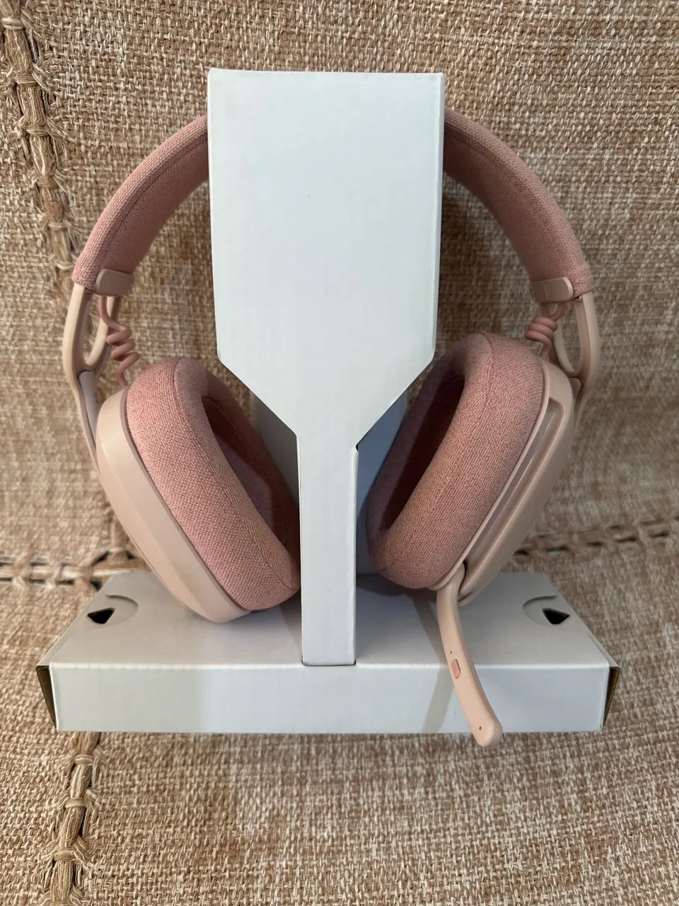 Headset sem fio Logitech Zone Vibe 100 com Microfone - Rosa - Foto 2
