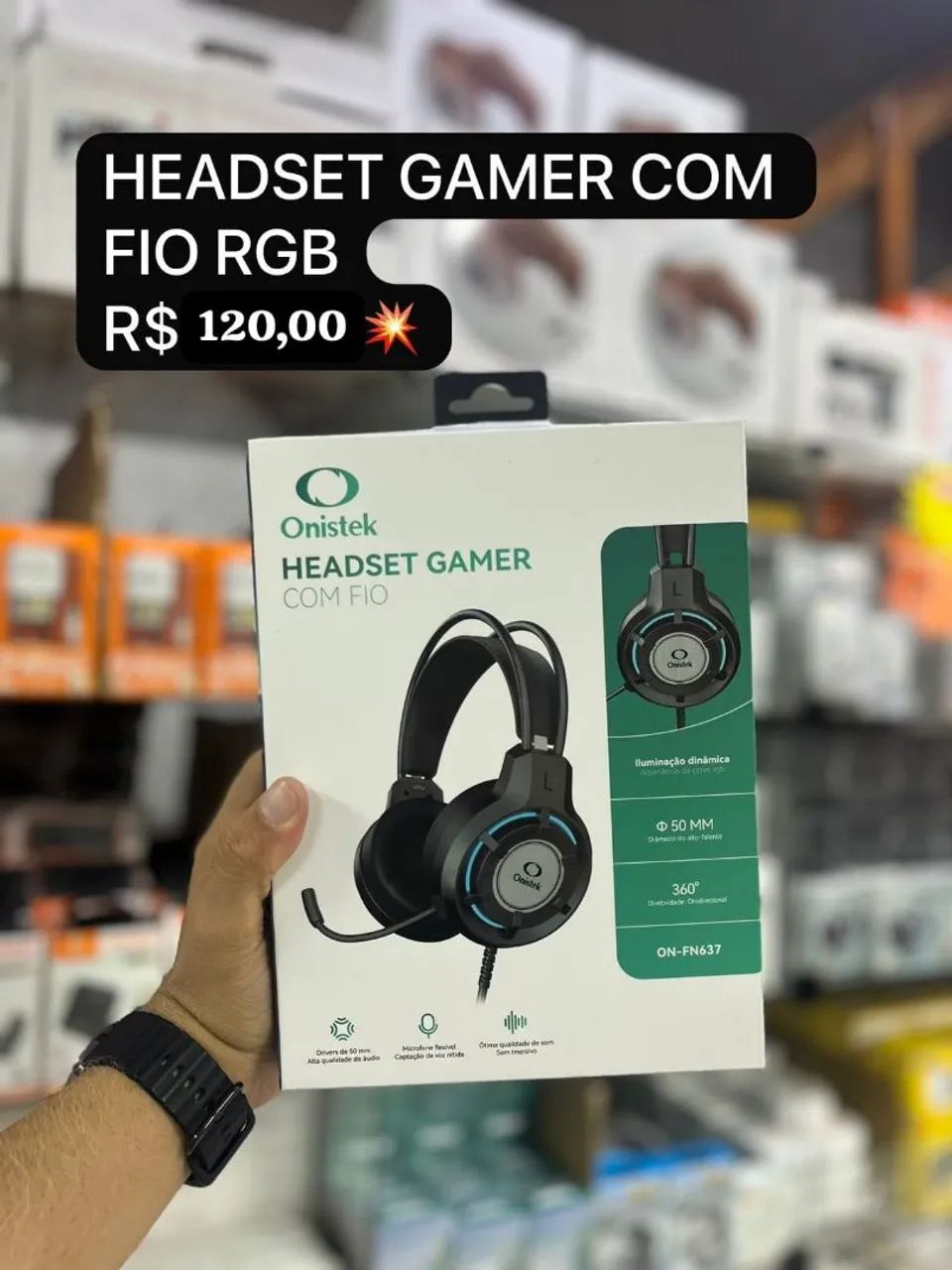 Headset gamer para ps4 xbox pc celular ps3 com adaptador p2