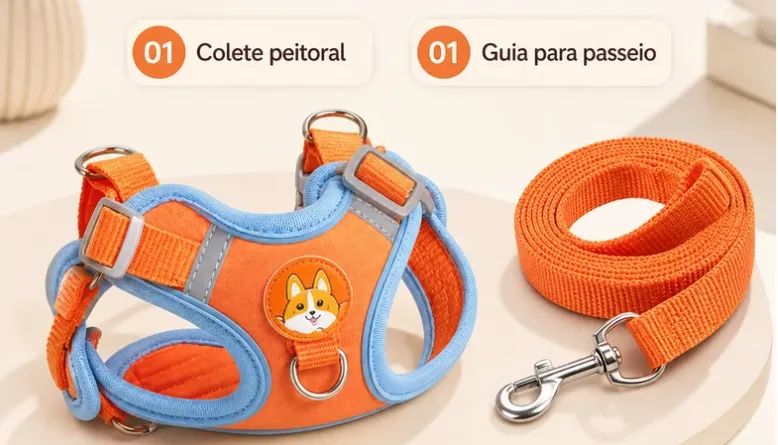 Coleira Peitoral para Pet - Foto 2