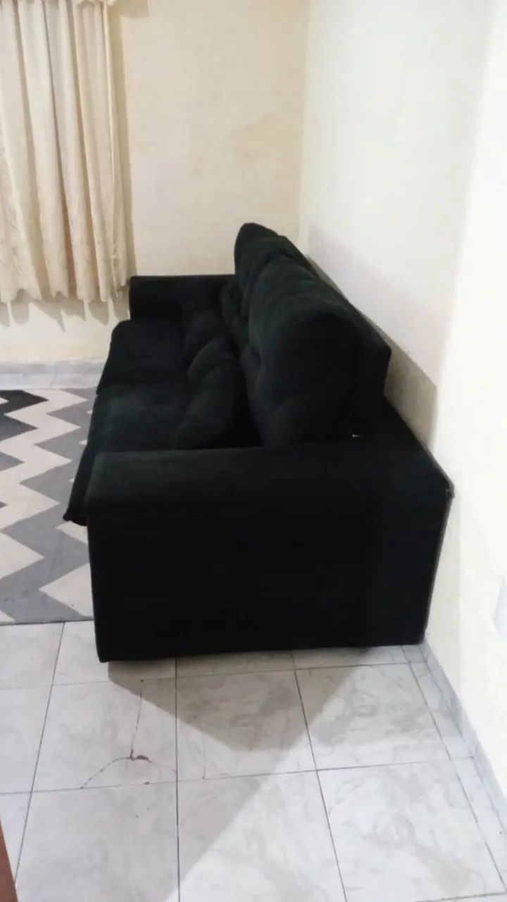 Sofá retrátil preto  - Foto 5