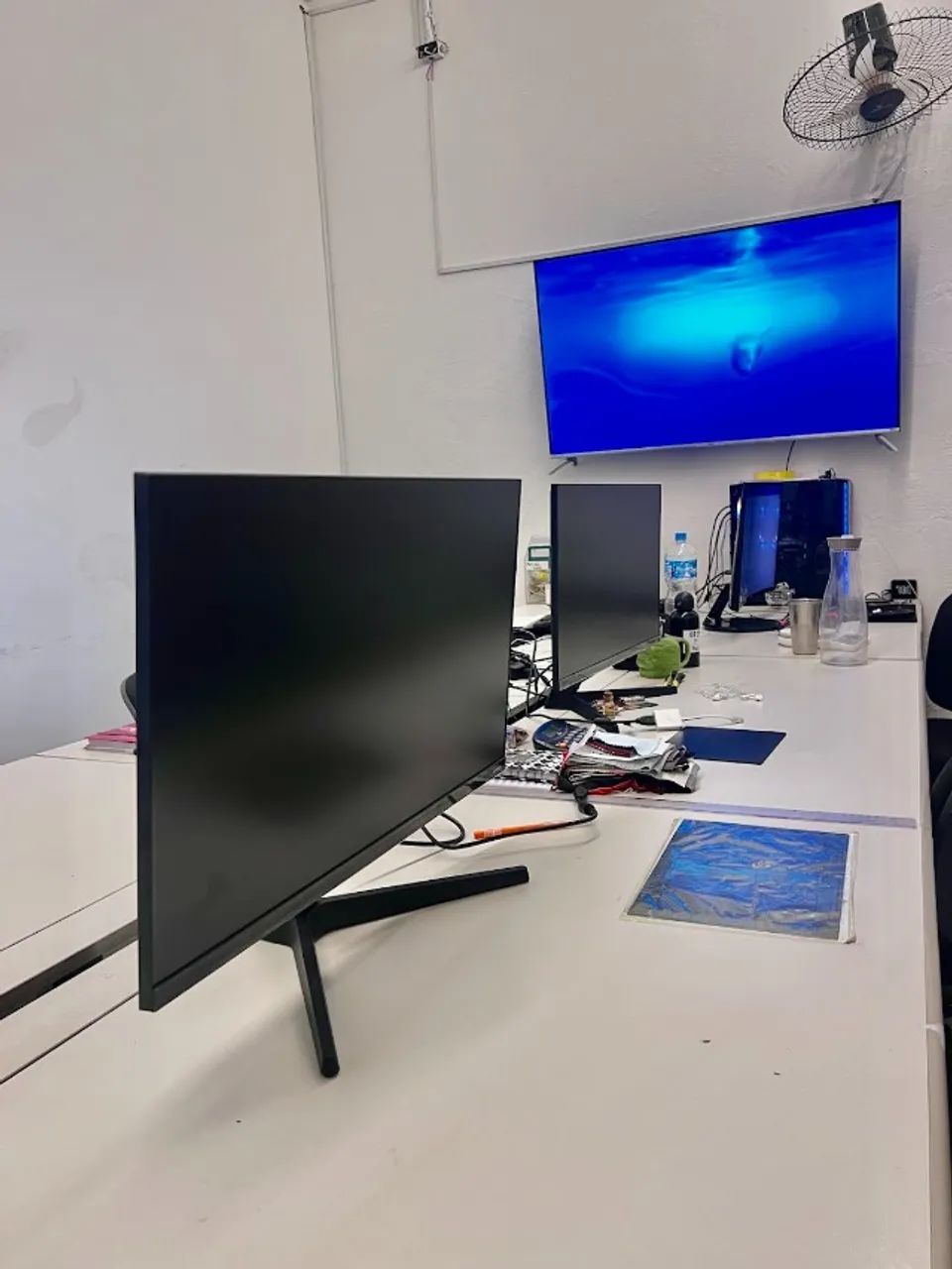 Mesa de escritorio com divisoria 4 unidades - Foto 4