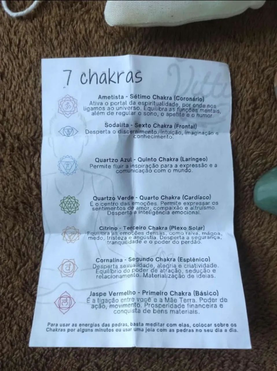 KIT com Sete Pedras semi preciosas Roladas dos Chakras - Foto 4