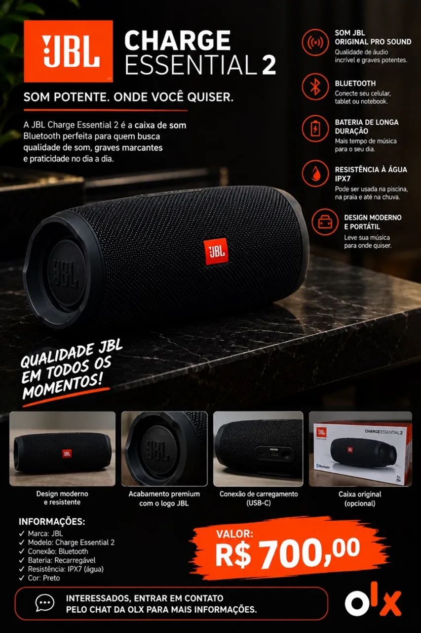 Caixa JBL Charge Essential 2 