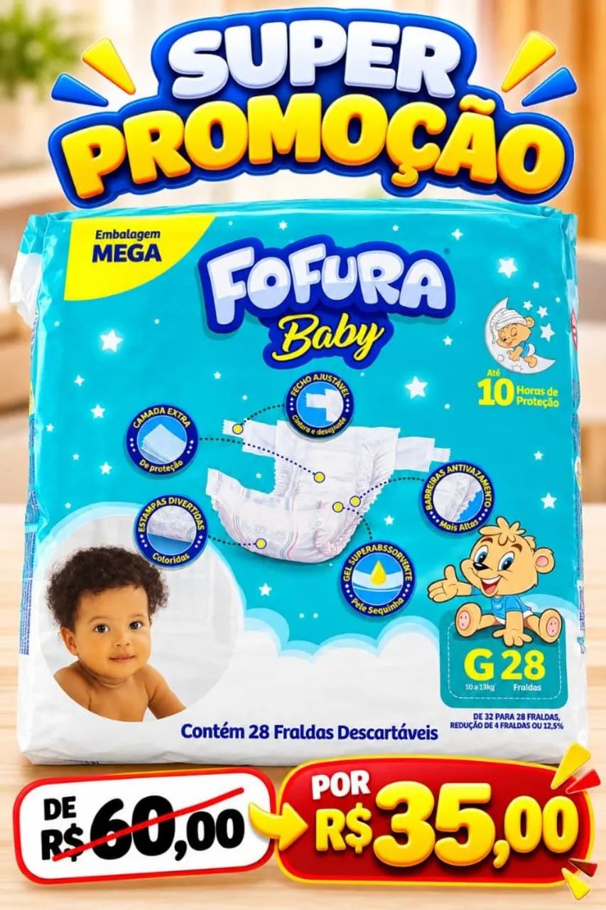 Fraldas descartáveis Baby - Foto 4