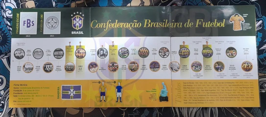 Album Brasil de Todas as Copas (Panini 2013) Completo  - Foto 2