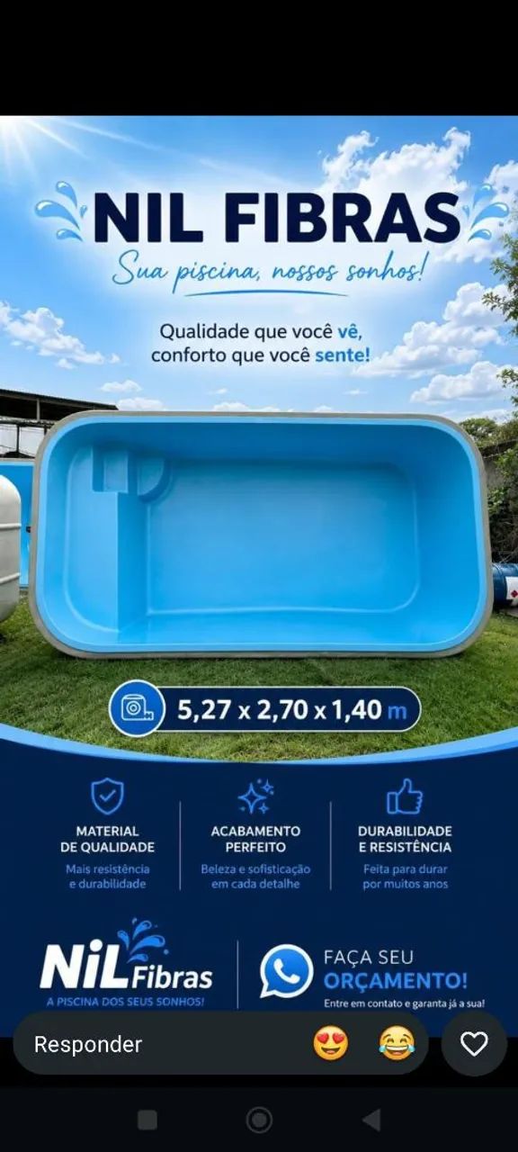 Piscina de fibra 