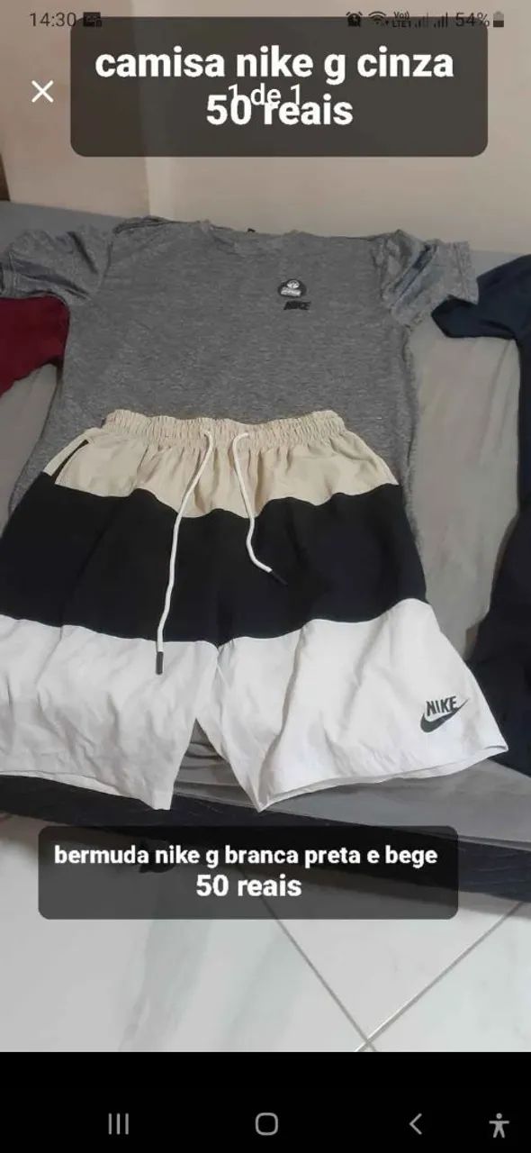 Camisa G E Bermuda g originais da nike
