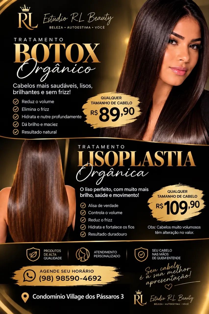 Cabelos com um liso de arrasar