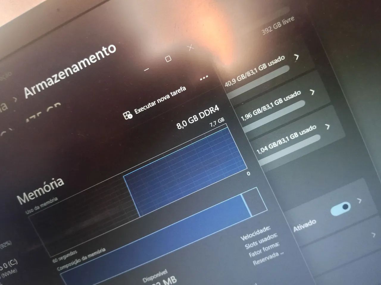 Notebook Asus 8 GB de RAM 512 de memória Intel core i5  - Foto 4