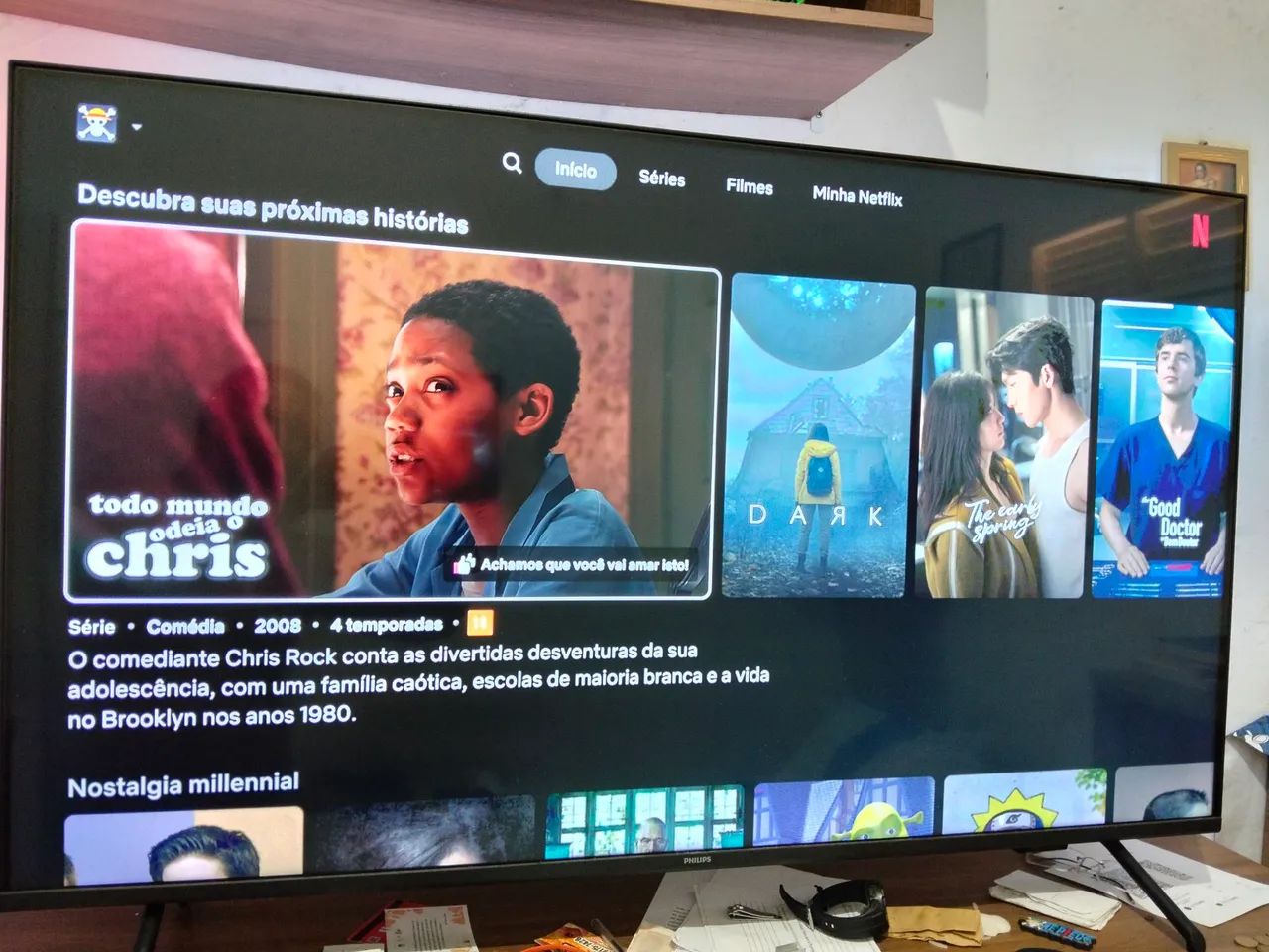 Smart TV 4K, 50 polegadas, ambilith Philips com VRR - Foto 2