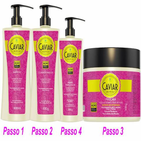 Kit Caviar Hiper Hidratação Maciez e Brilho Anti envelhecimento Capilar - Foto 2