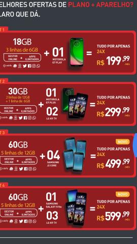 Moto G7 play a partir de R$ 199,99