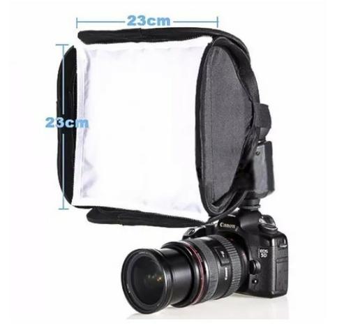 Softbox P/ Flash Speedlite Universal 23x23cm Canon, Nikon, Sony e Outras Marcas