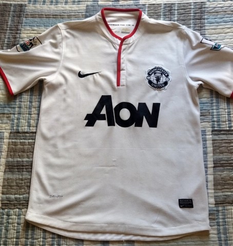camisa manchester united retrô 2013/2014 branca - nike - #9 - v.persie