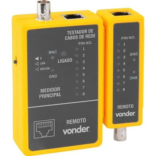Vonder - Testador De Cabos De Rede Rj45/coaxial