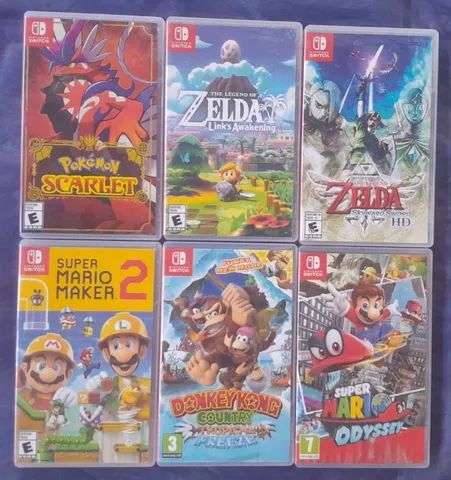 Jogos Nintendo Switch Usados - Zelda, DK, Pokemon, etc