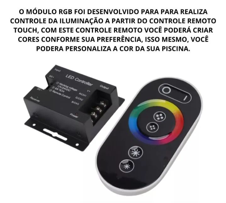 CENTRAL RGB TOUCH 12V/24V PRETA - Foto 5