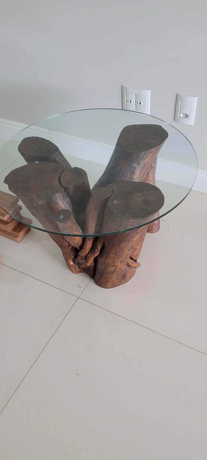 Mesa de centro rústica em madeira de demolição - Foto 3