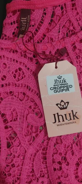 Blusa Cropped Guiper Rosa - NOVO - Foto 2