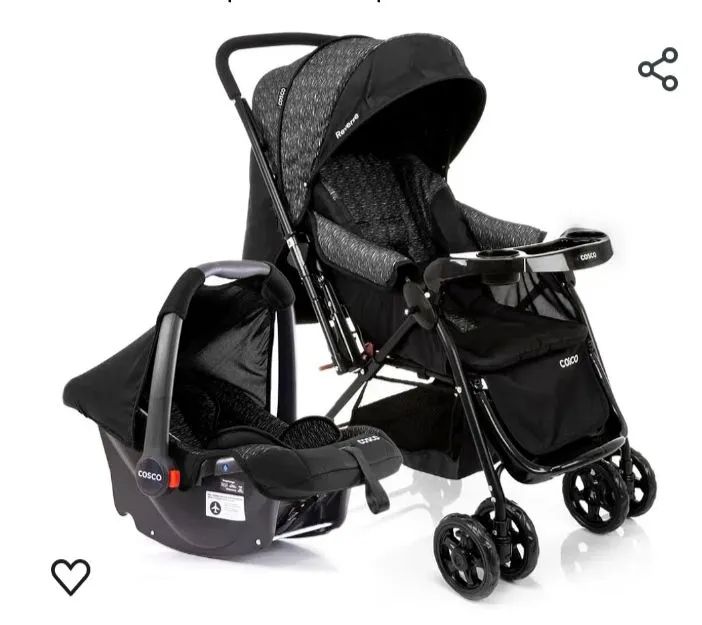 1Carrinho de bebe + 1baby conforto 