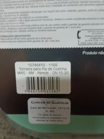 Torneira Perflex metais Cozinha Parede  - Foto 4