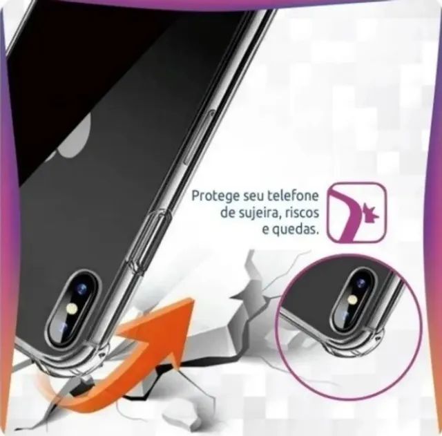 Capinha Anti Impacto Transparente Compatível iPhone XS Max - Foto 4