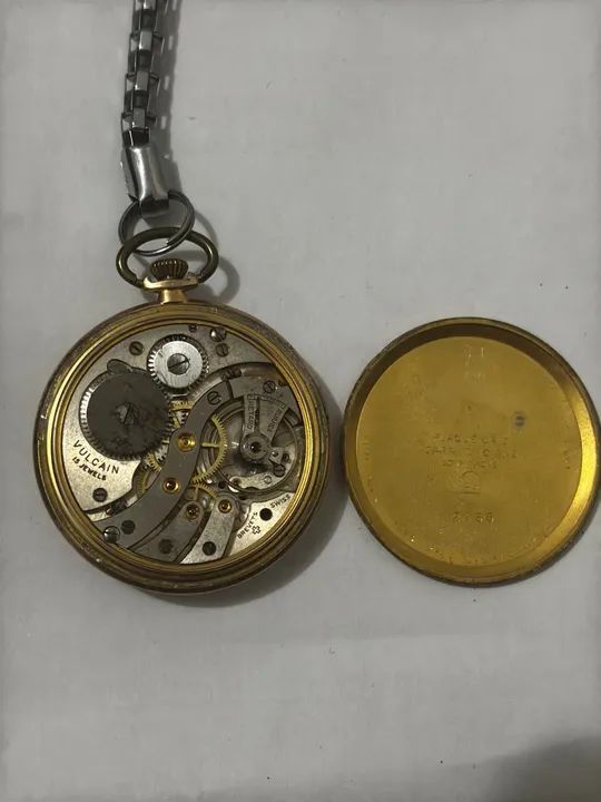 Relógio de bolso antigo a corda funcionando  - Foto 3