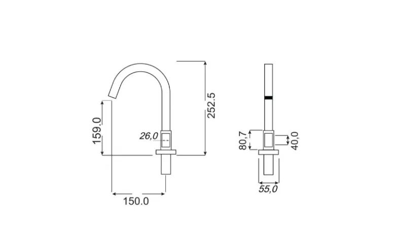 Torneira Banheiro Mesa Bica Alta ¼ Volta 1198 Luxor Cromado Esteves VTL422CWC - Foto 3