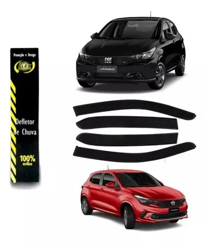 Calha Chuva Para Fiat Argo 2017 2018 2019 20 2021 2022 2023 defletor chuva argo