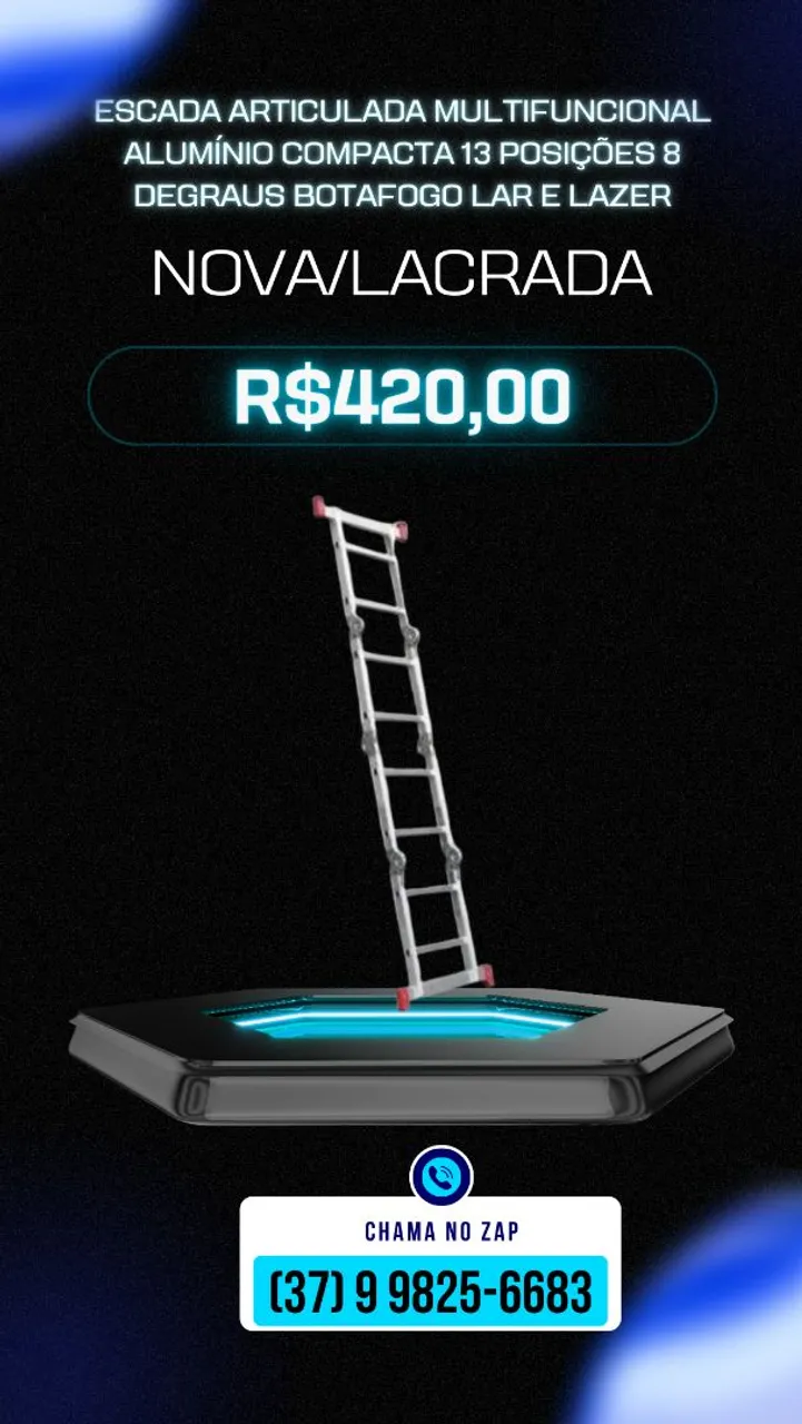 Escada Articulada Multifuncional Alumínio 13 Posições