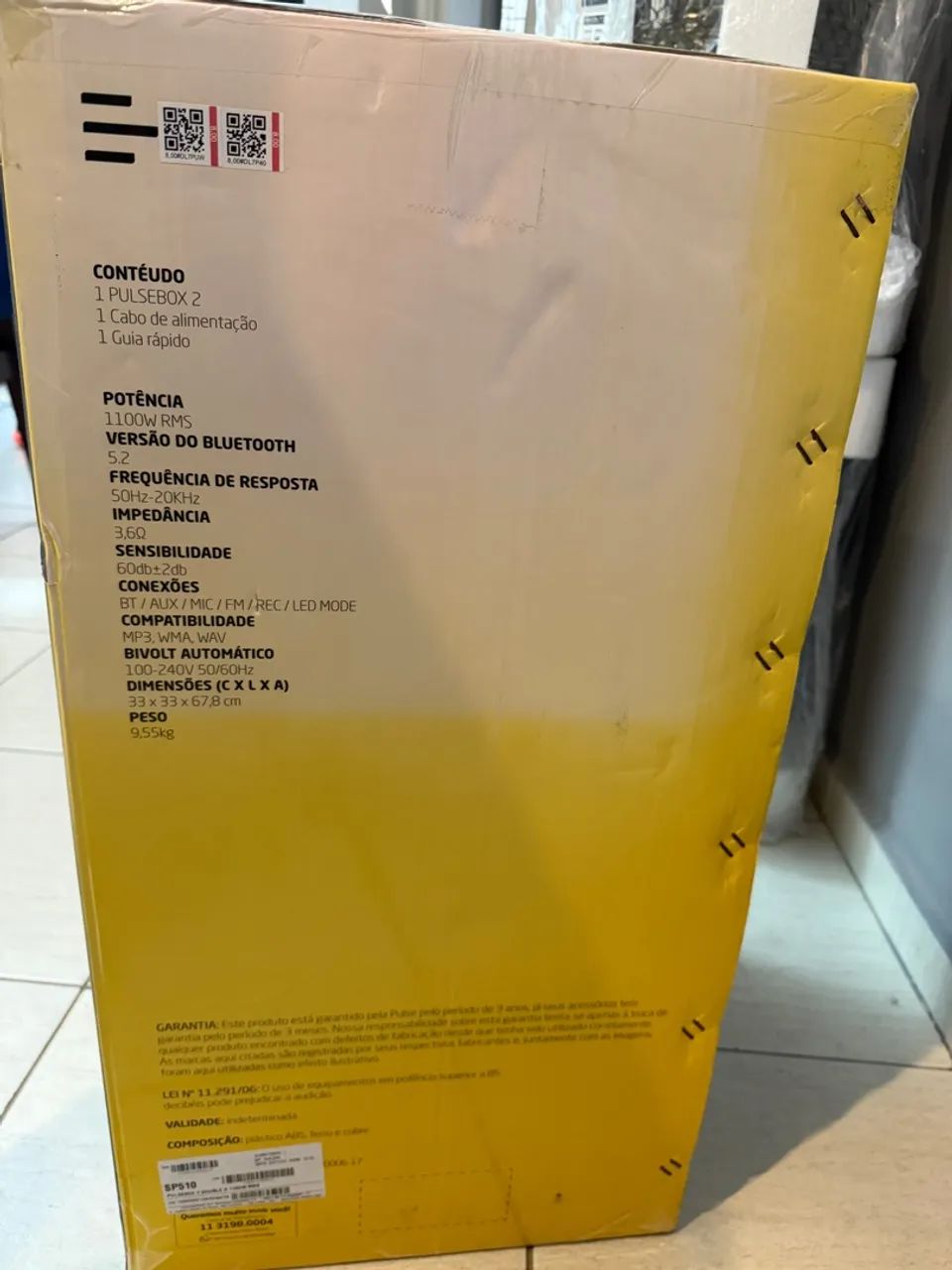 Caixa de Som Pulsebox 2 SP510 - 1100W LACRADA/NOVA - Foto 4