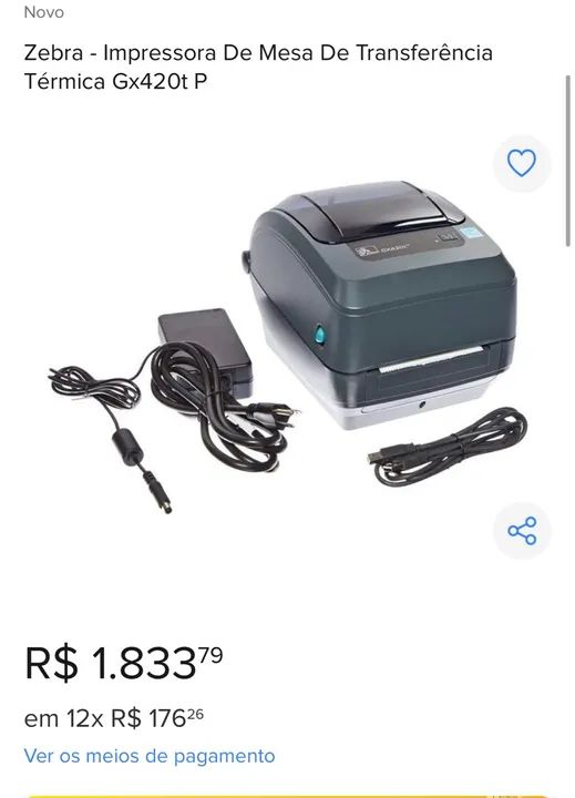 Impressora Zebra GK420t