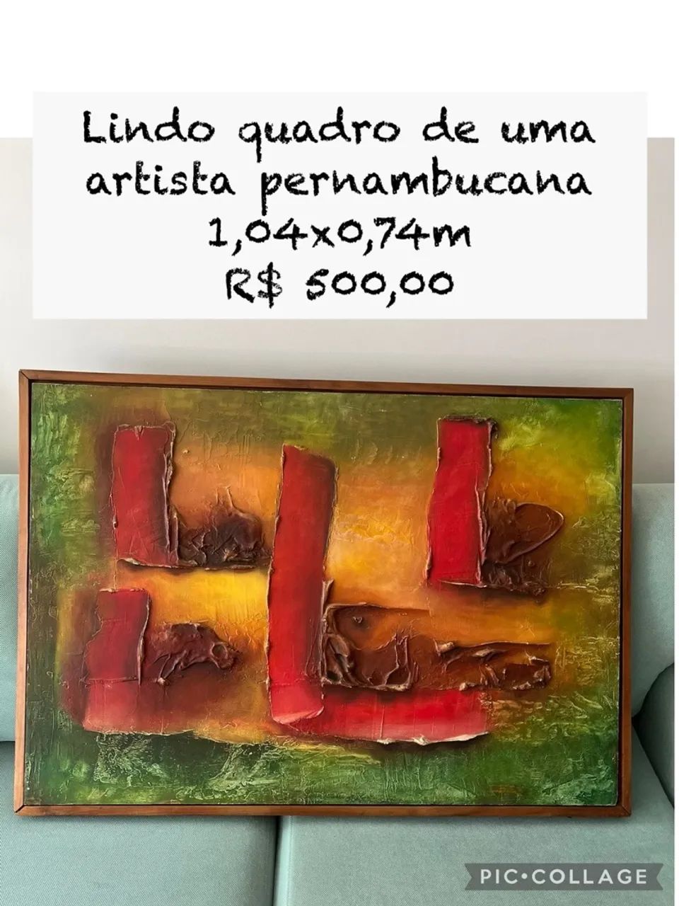 Quadro da artista pernambucana Ivonete Fidelis