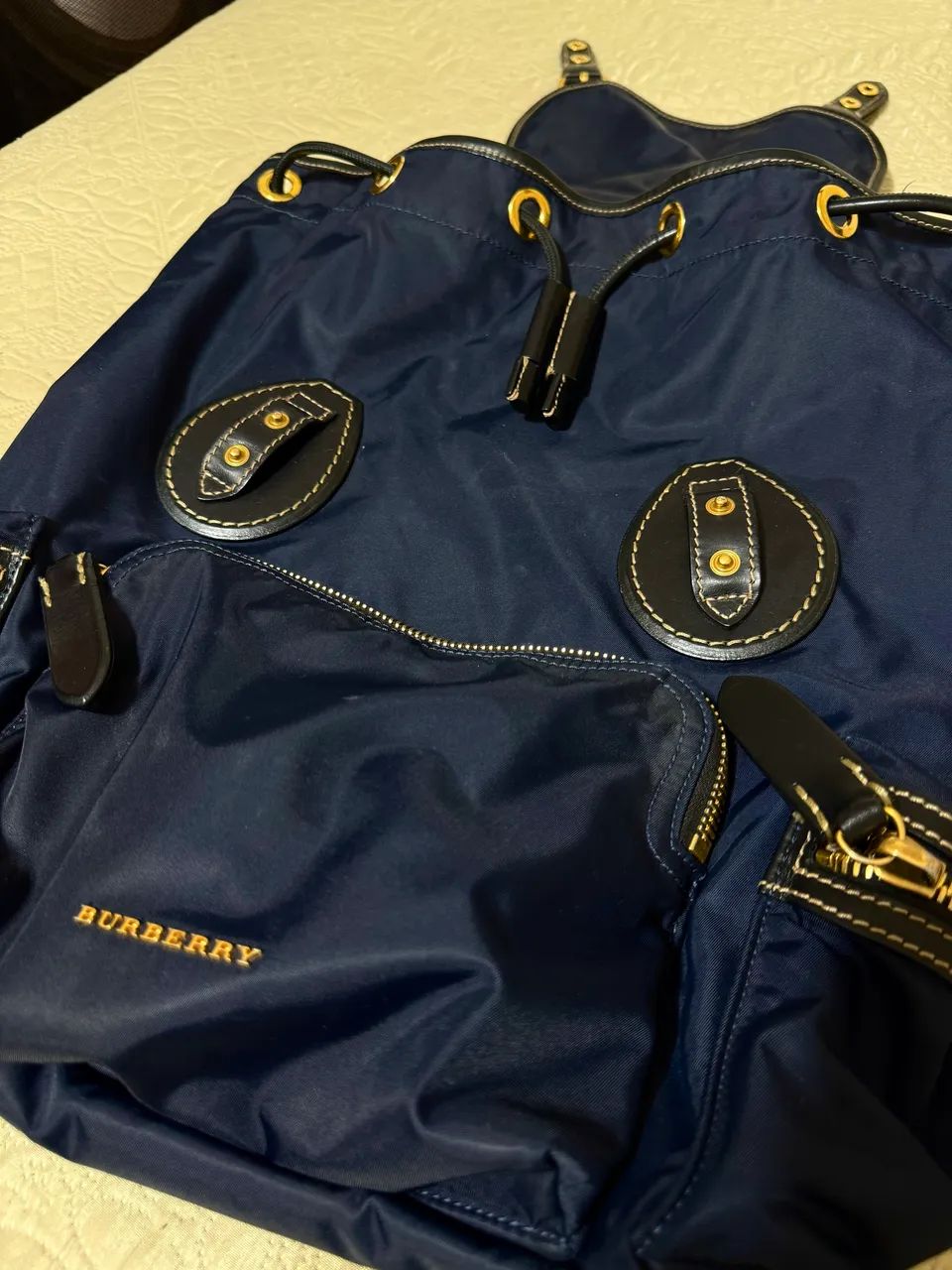 Mochila Burberry (Rucksack) em Nylon - Azul - Foto 5