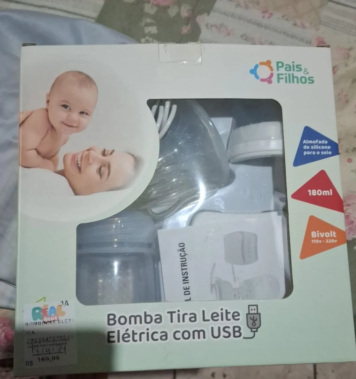 Bomba Tira Leite Elétrica com USB - Pais & Filhos