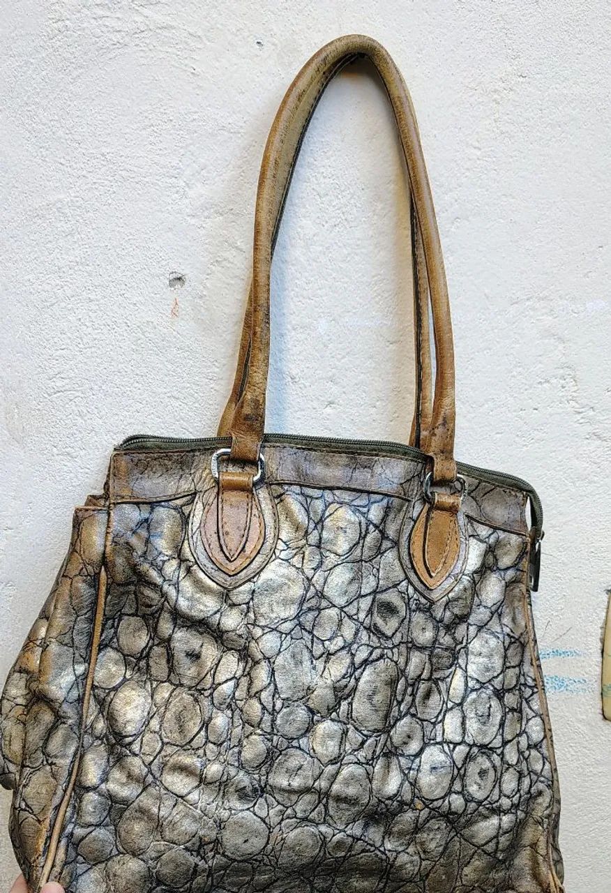 Bolsa luz da Lua couro grande  - Foto 5