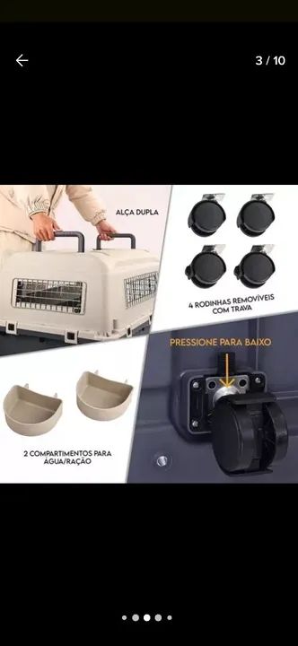 Caixa de Transporte para Cães - Nova