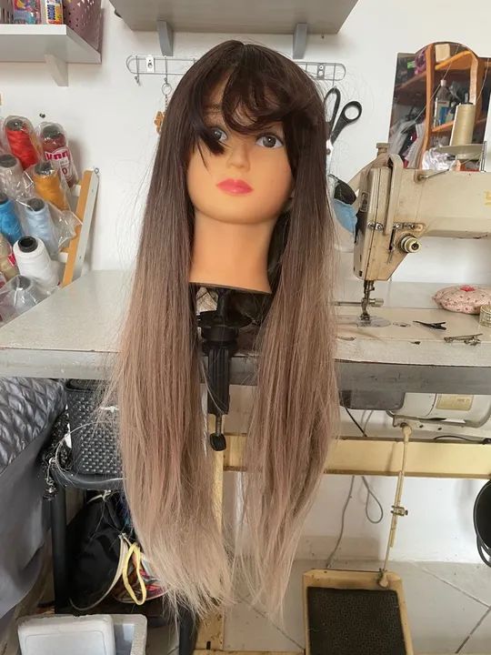 Peruca loira com franja wig - Foto 3