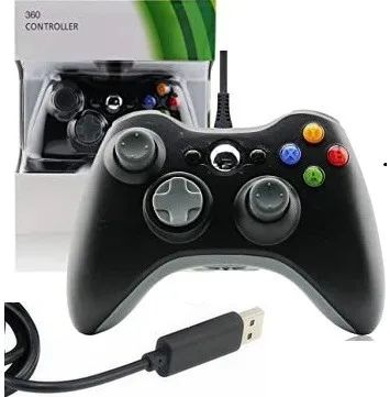 Controle Usb Com Fio Para Xbox 360 Joystick Computador, Notebook