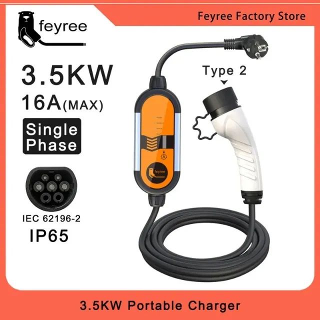 Carregador para BYd Carro eletrico 3.5kw TYPE2 Gwm