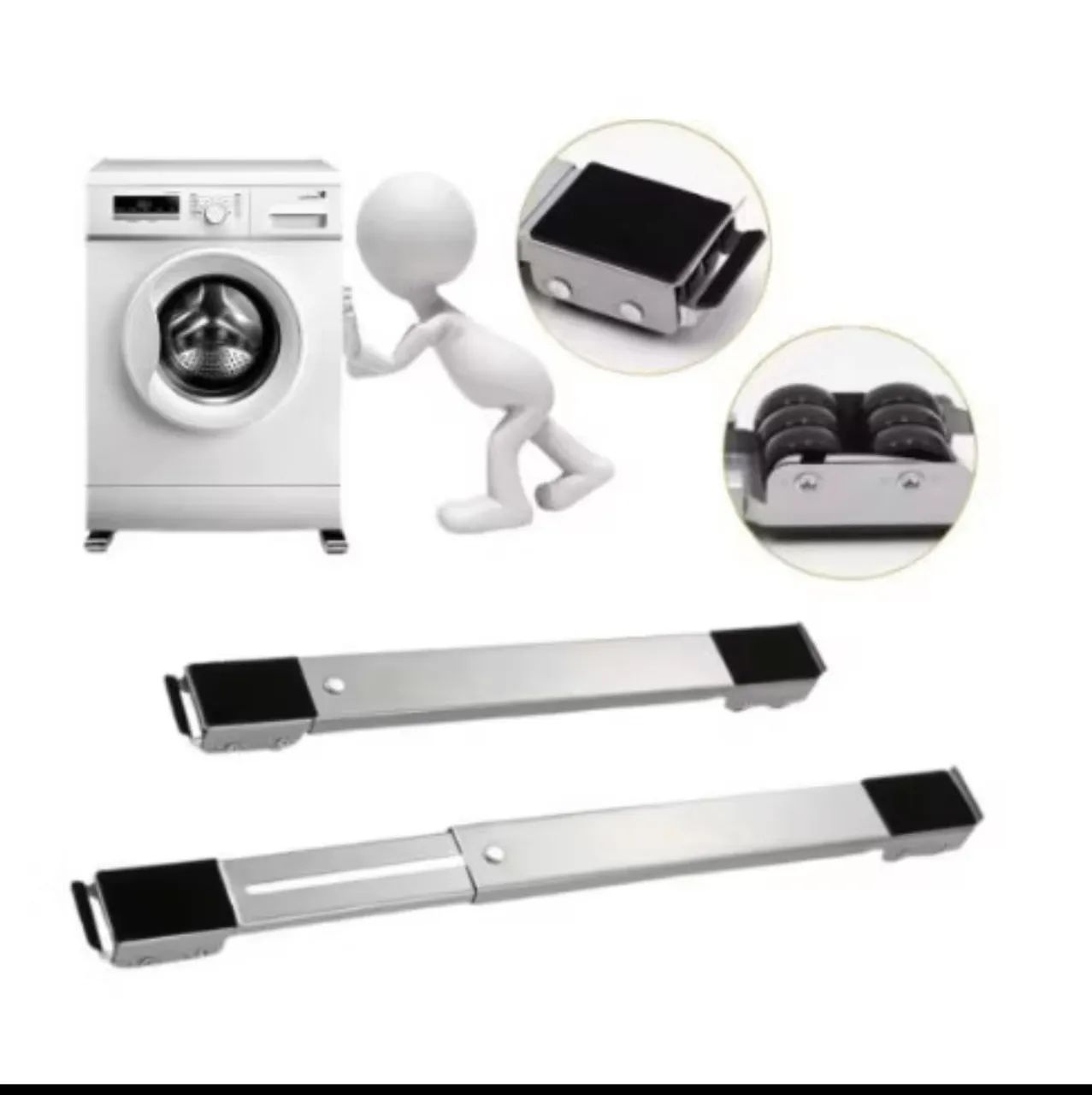 Suporte base de carrinho para Máquinas de Lavar, geladeiras - Foto 2