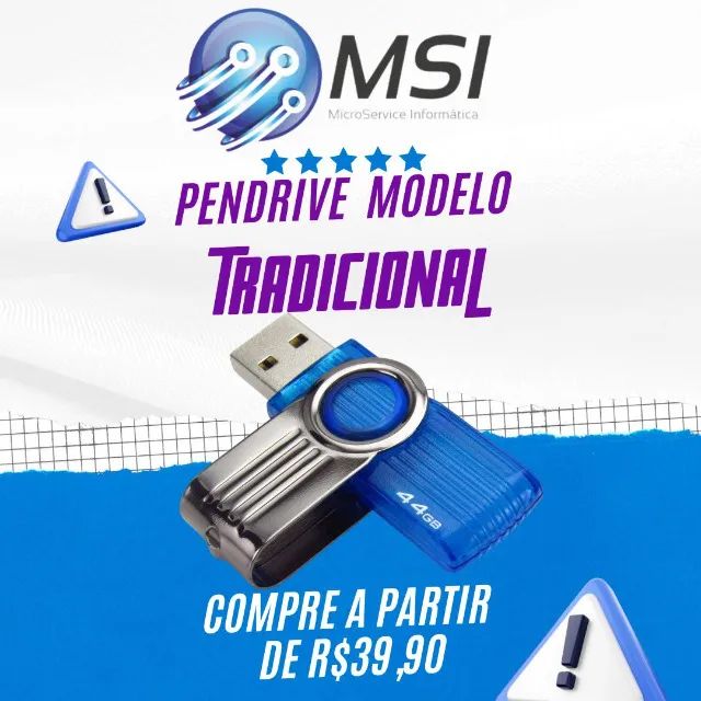 Pendriver de 16,32 e 64 gigas