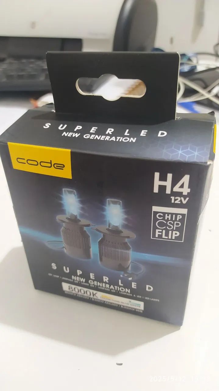 Lâmpadas de LED H4 Superled 8000K CSP
