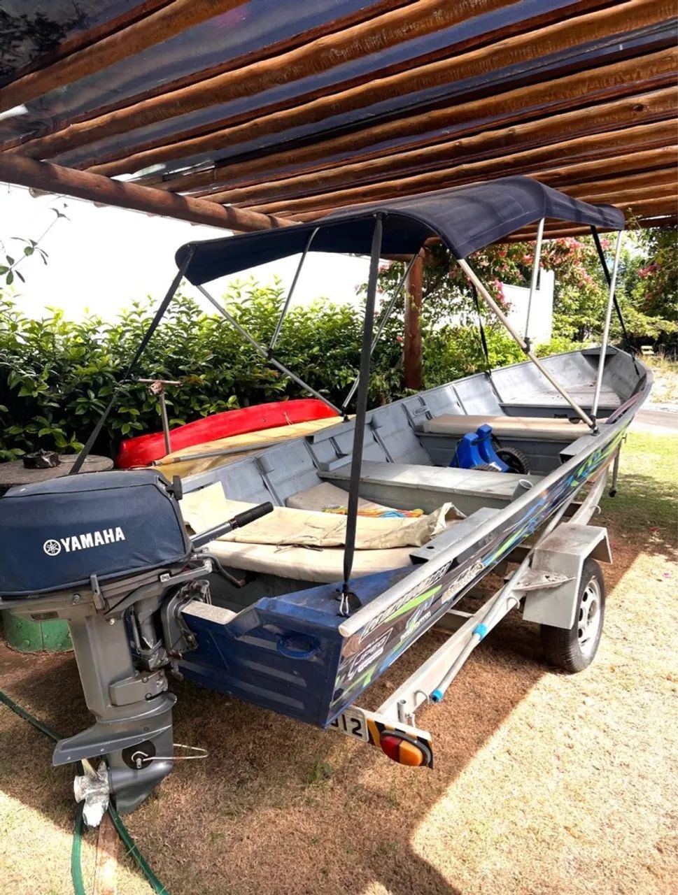 Barco alumínio motor 25hp completo - Foto 4
