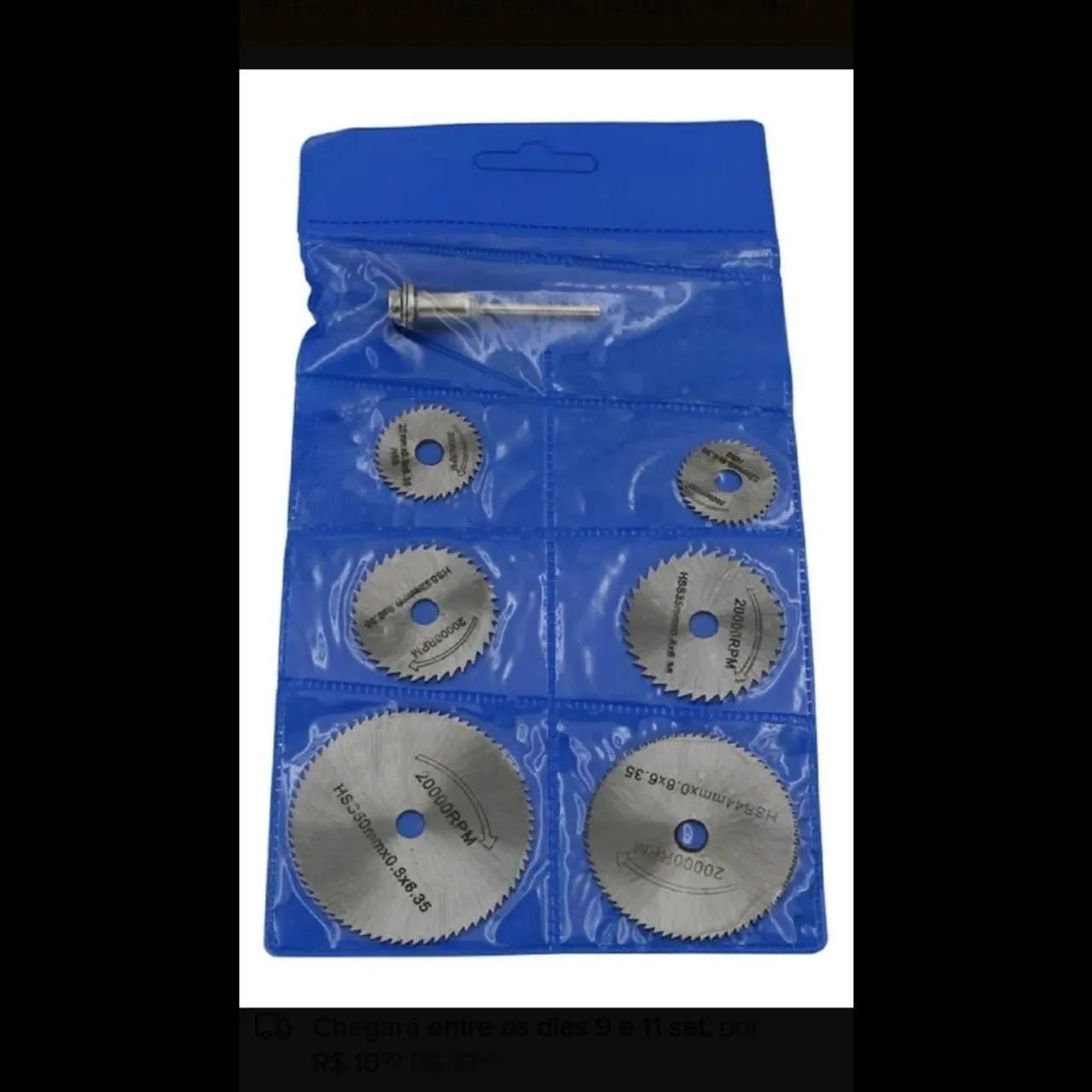 KIT DISCOS CORTE AÇO P/ MICRO RETÍFICA E MINI FURADEIRAS 