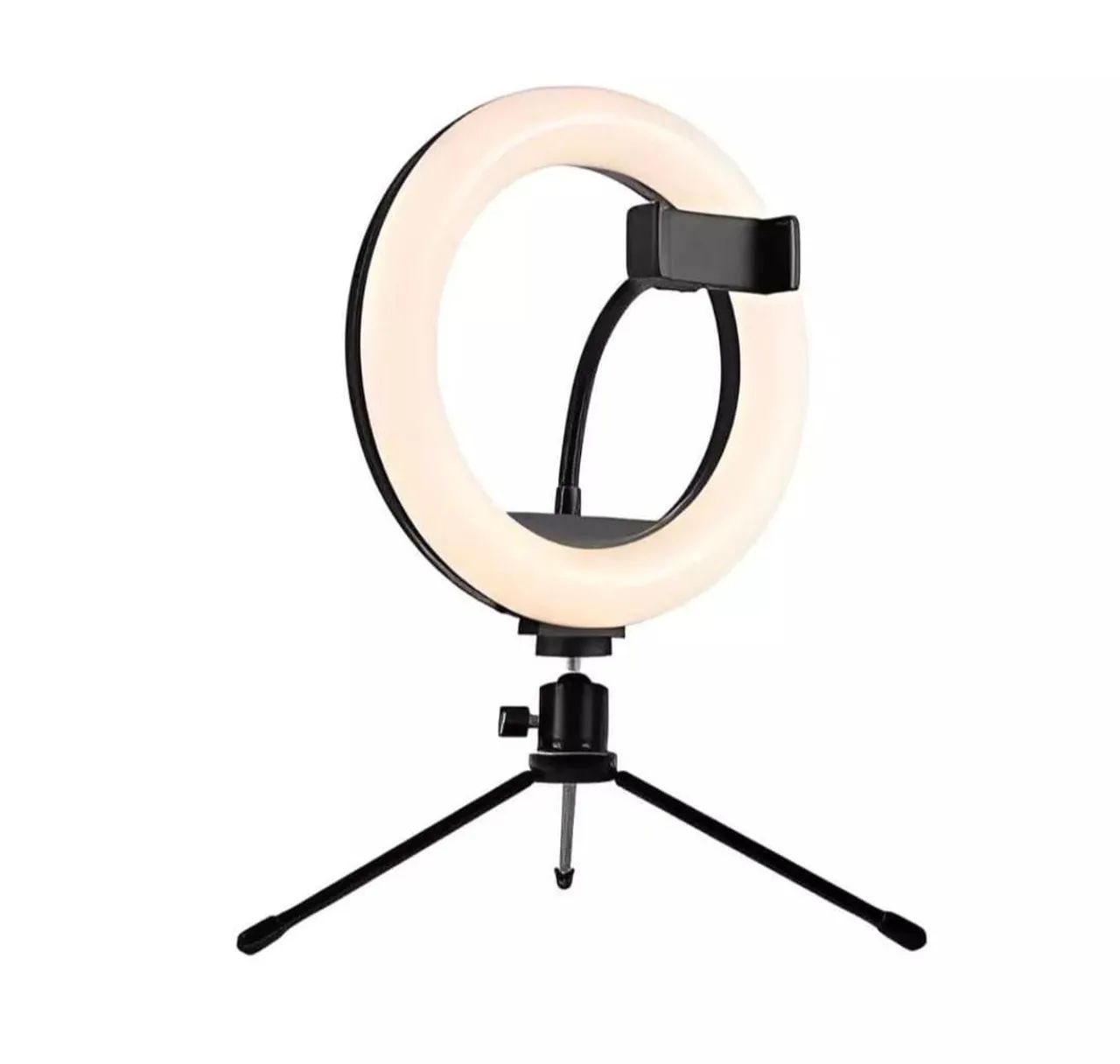 Ring Light 10 Polegadas Com Tripé De Mesa e Suporte de Celular