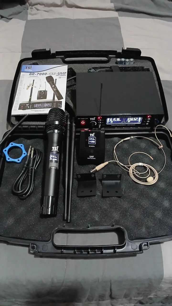 Microfone Sem Fio com Lapela TSI BR-7000-CLI-UHF  - Foto 6